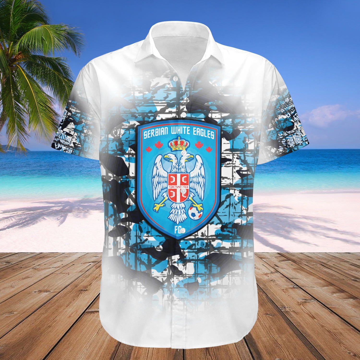 Serbian White Eagles Fc Hawaii Shirt Camouflage Vintage – Ca Soccer