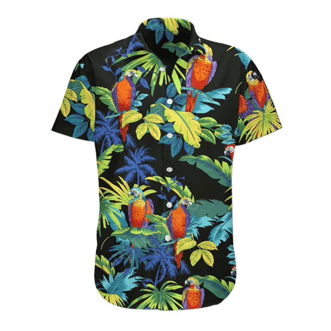Serene Palm Tree: Personalized Gift For Pet Lovers with Sunset & Palm Tree Pattern Hawaiian Shirt