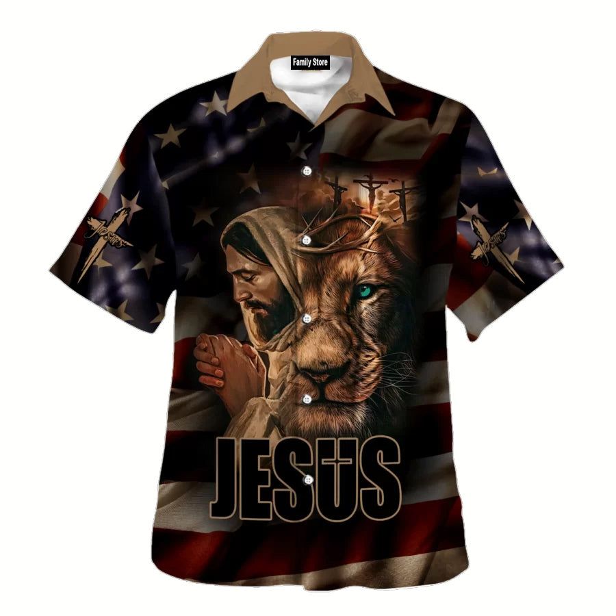 Serene Sands of Faith: Walking with Jesus on Heavenly Beach Shorts