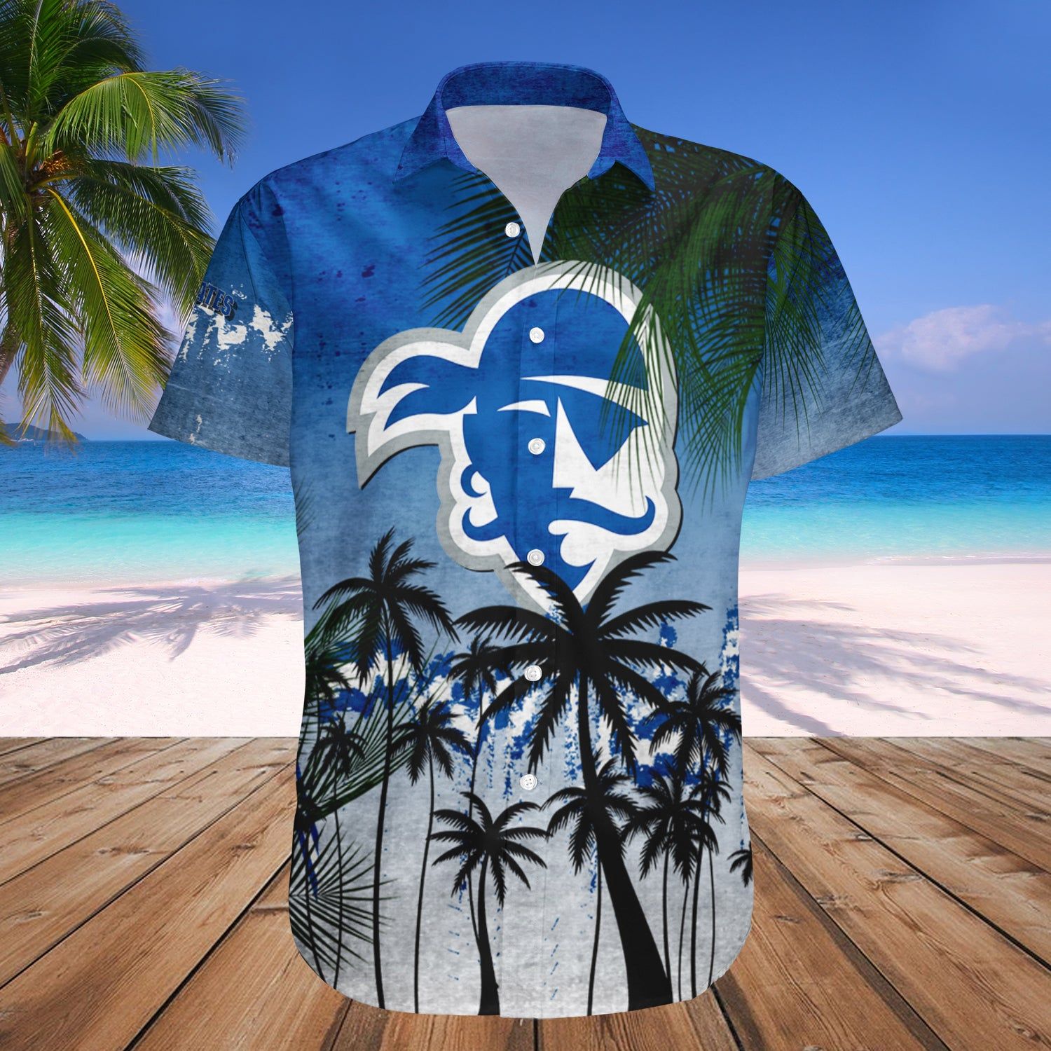 Seton Hall Pirates Hawaii Shirt Coconut Tree Tropical Grunge – NCAA