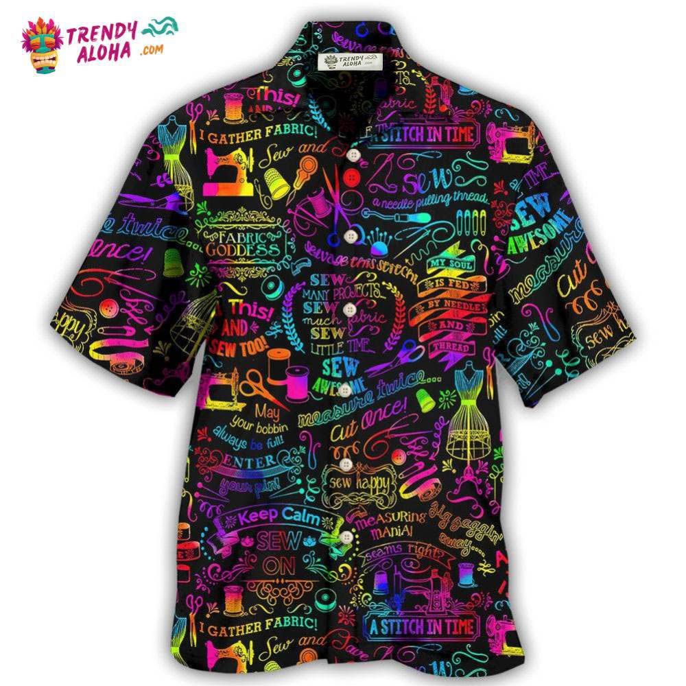 Sewing Beautiful Words Hawaiian Shirt – Trendy Aloha Sewing Beautiful Words Hawaiian Shirt – Trendy Aloha
