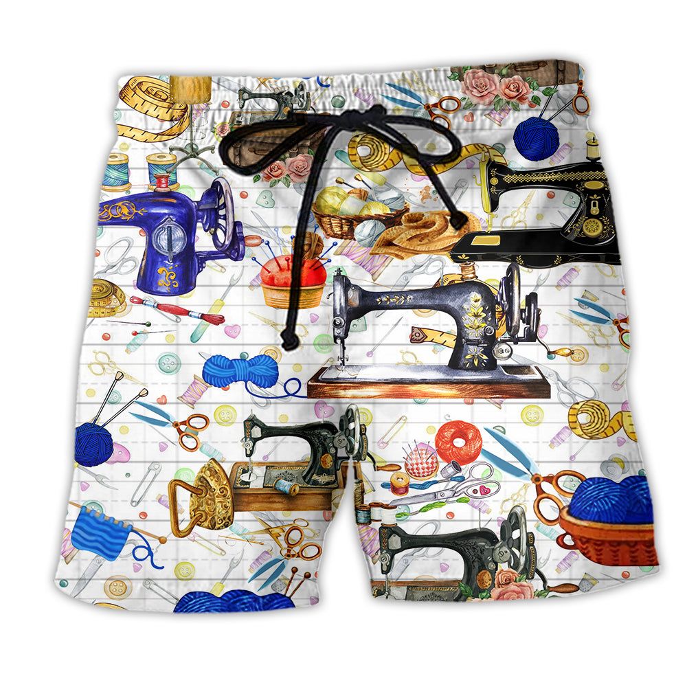 Sewing Fills My Days Floral Trendy Aloha Hawaiian Beach Shorts Sewing Fills My Days Floral Trendy Aloha Hawaiian Beach Shorts