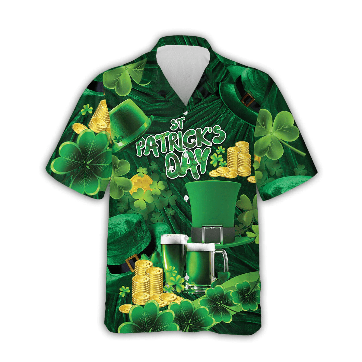 Shamrock Gnome Hippie Saint Patrick’S Day Trendy Hawaiian Shirt