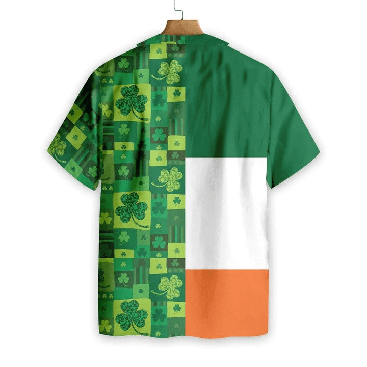 Shamrock Trendy Hawaiian Shirt, St Patrick’s Day, Luck Of The Irish, Aloha Shirt, Tropical Shirt, Men’s Casual Shirt