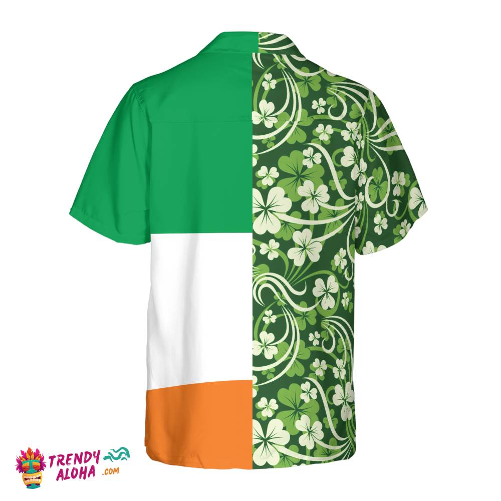 Shamrock With Flag Saint Patrick’s Day Irish Ireland Hawaiian Shirt