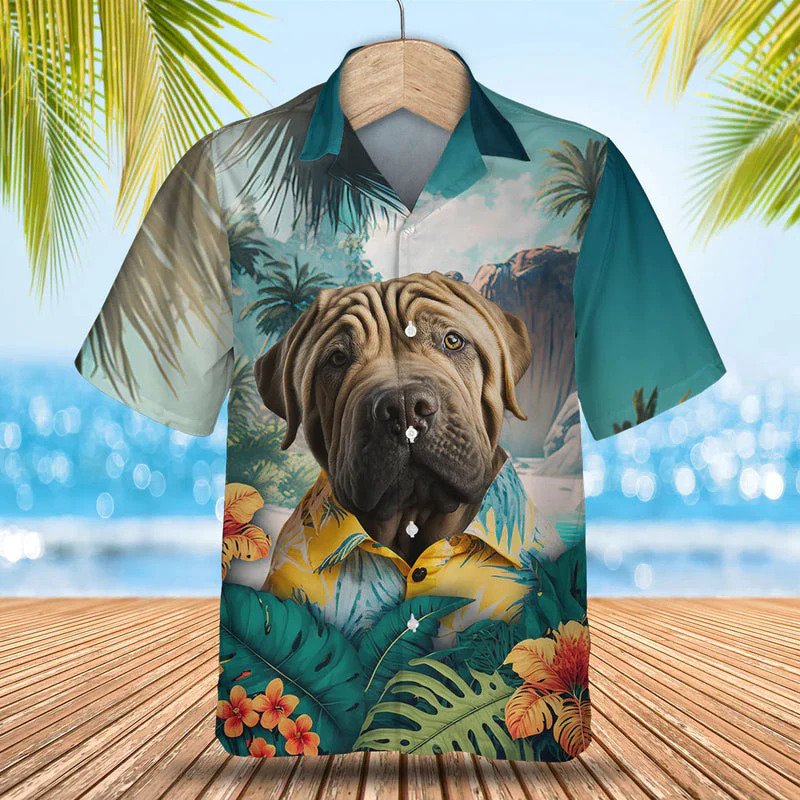 Shar Pei 3D Tropical Trendy Hawaiian Shirt New, Dog Lover Trendy Hawaiian Shirt, Summer Trendy Hawaiian Shirt For Men And Women Shar Pei 3D Tropical Trendy Hawaiian Shirt New, Dog Lover Trendy Hawaiian Shirt, Summer Trendy Hawaiian Shirt For Men And Women