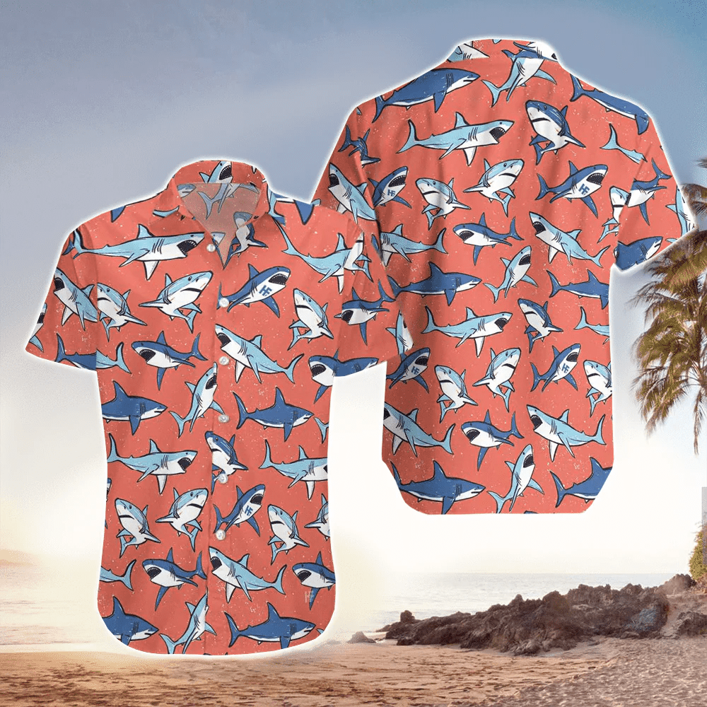 Shark Aloha Shirt, Trendy Hawaiian Shirt For Shark Lovers