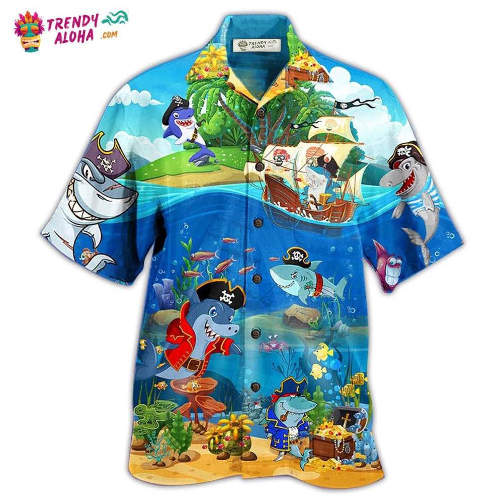 Shark Amazing Pirate Sharks Hawaiian Shirt – Trendy Aloha