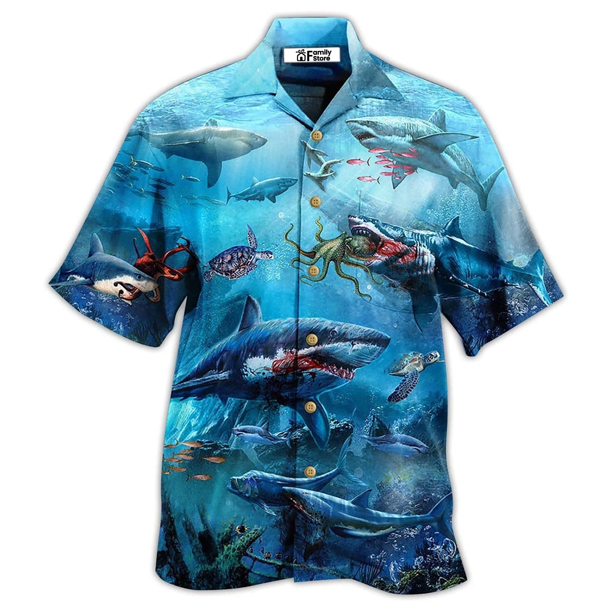 Shark Assassin Style Hawaiian Shirt Shark Assassin Style Hawaiian Shirt