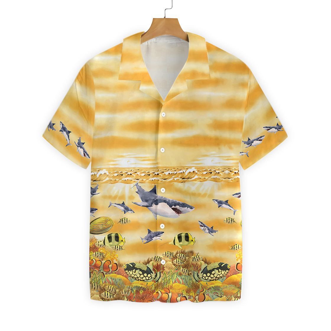 Shark Beach Hawaiian Shirt Shark Beach Hawaiian Shirt