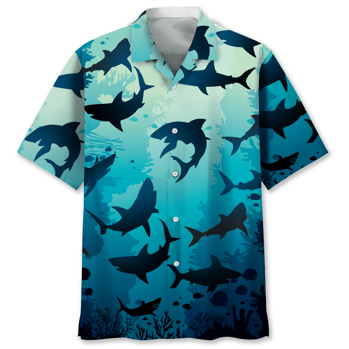 Shark Beach Trendy Hawaiian Shirt