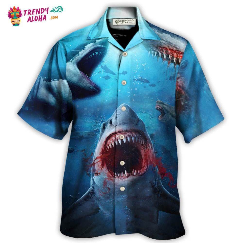 Shark Bites You In The Red Sea Hawaiian Shirt – Trendy Aloha