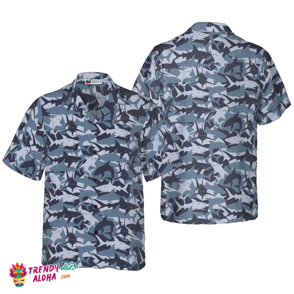 Shark Camouflage Hawaiian Shirt