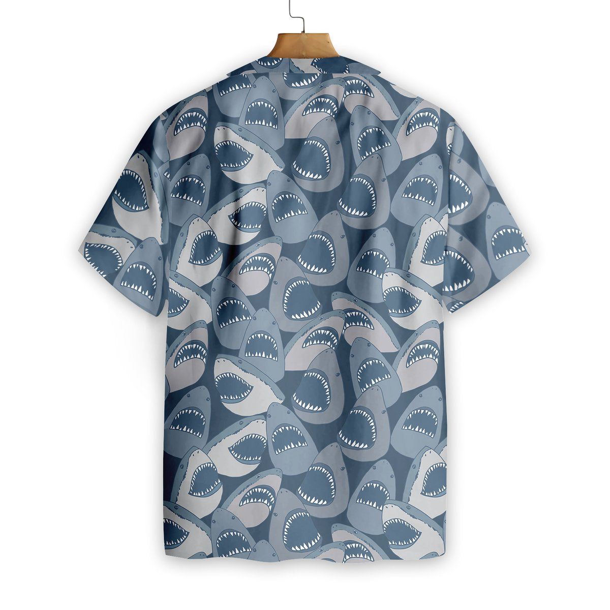 Shark Frenzy Aloha: Hawaiian Shirt with Shark Motif