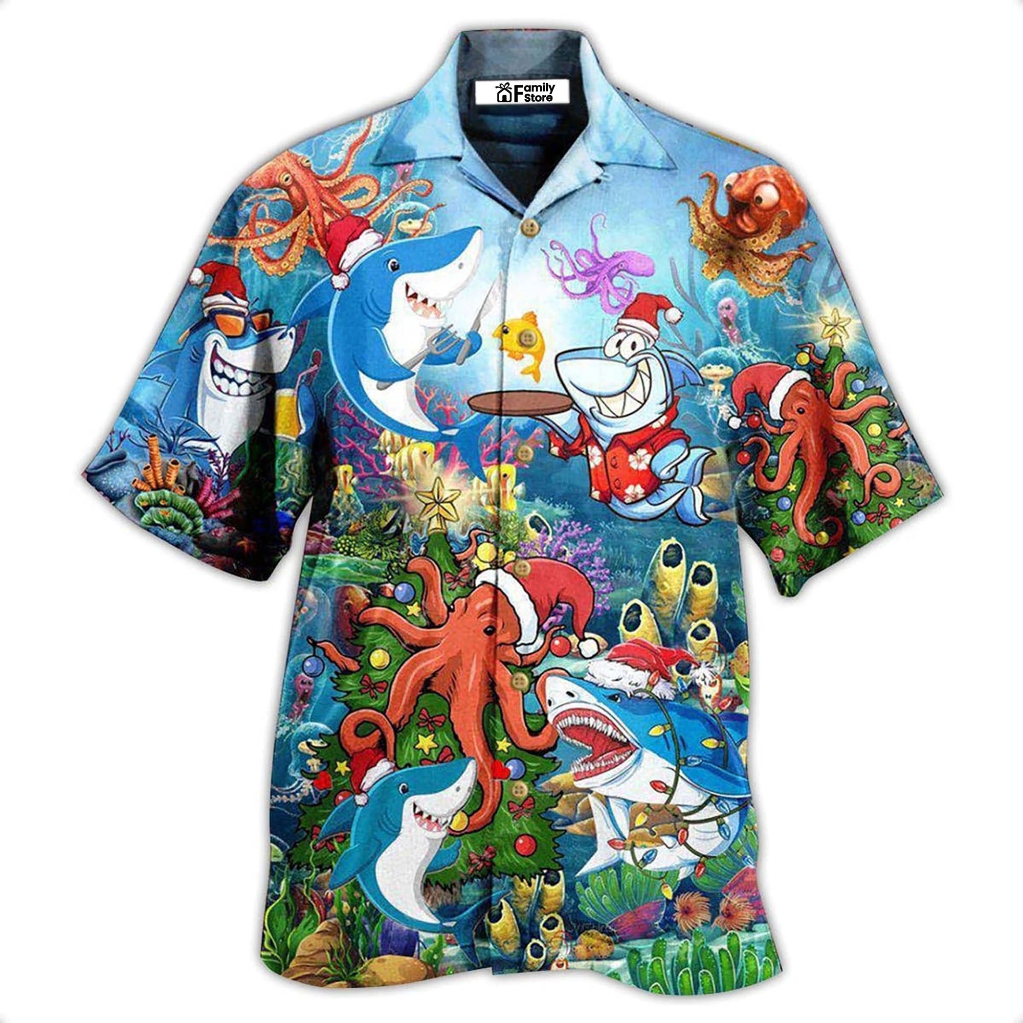 Shark Happy New Year Hawaiian Shirt Shark Happy New Year Hawaiian Shirt