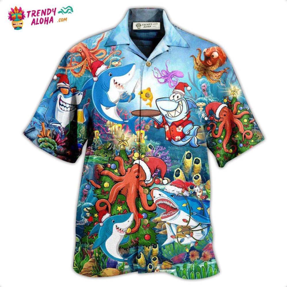 Shark Happy New Year Hawaiian Shirt – Trendy Aloha Shark Happy New Year Hawaiian Shirt – Trendy Aloha