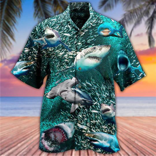 Shark In A World Full Of Fish Be A Shark – Hawaiian Shirt