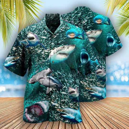 Shark In A World Full Of Fish Be A Shark – Hawaiian Shirt