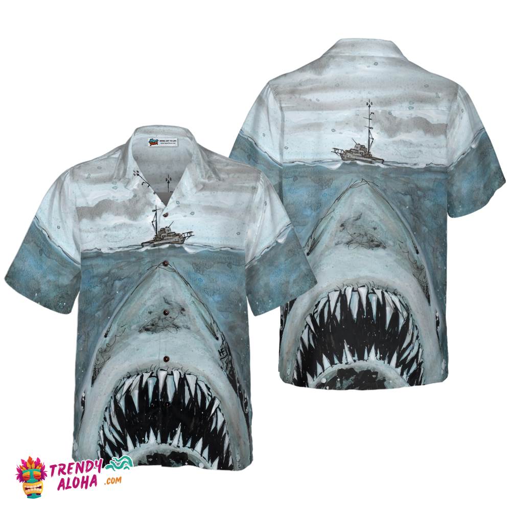 Shark Mouth 02 Hawaiian Shirt