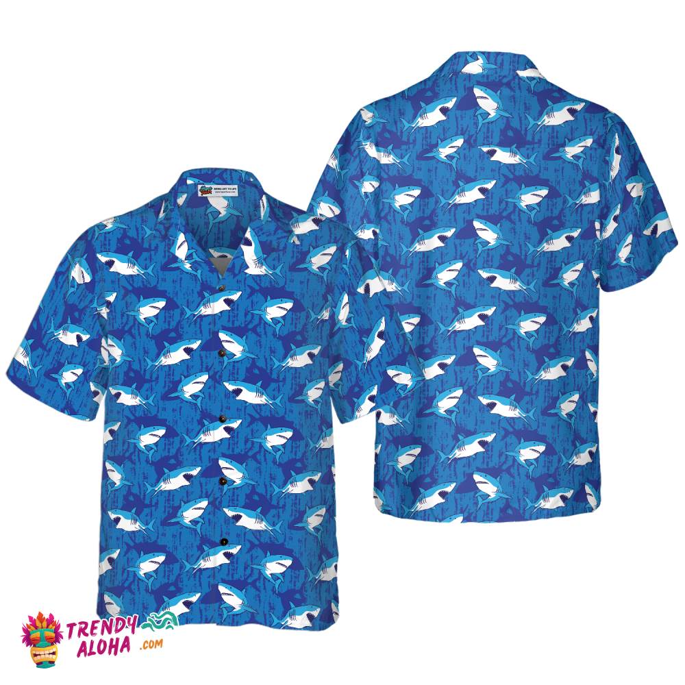 Shark Pattern 03 Hawaiian Shirt