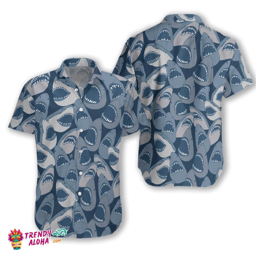 Shark Pattern 09 Hawaiian Shirt