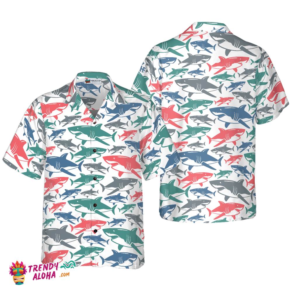 Shark Pattern 14 Hawaiian Shirt