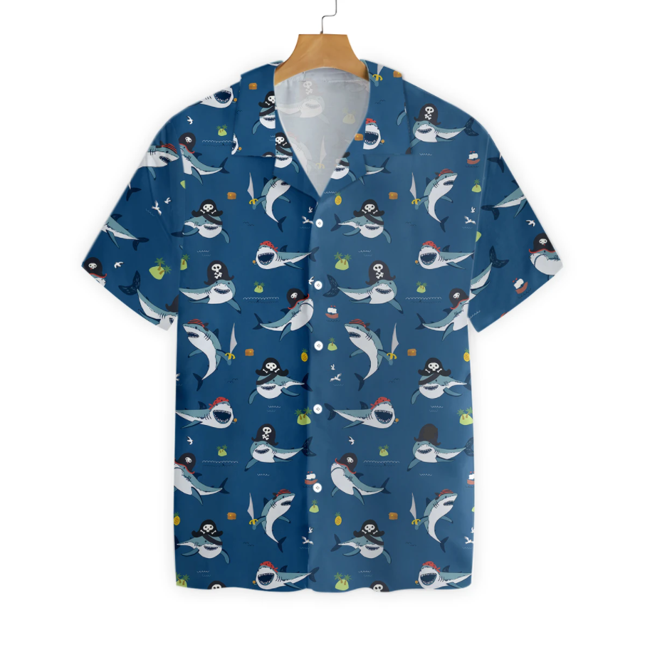 Shark Pirates Hawaiian Shirt Shark Pirates Hawaiian Shirt