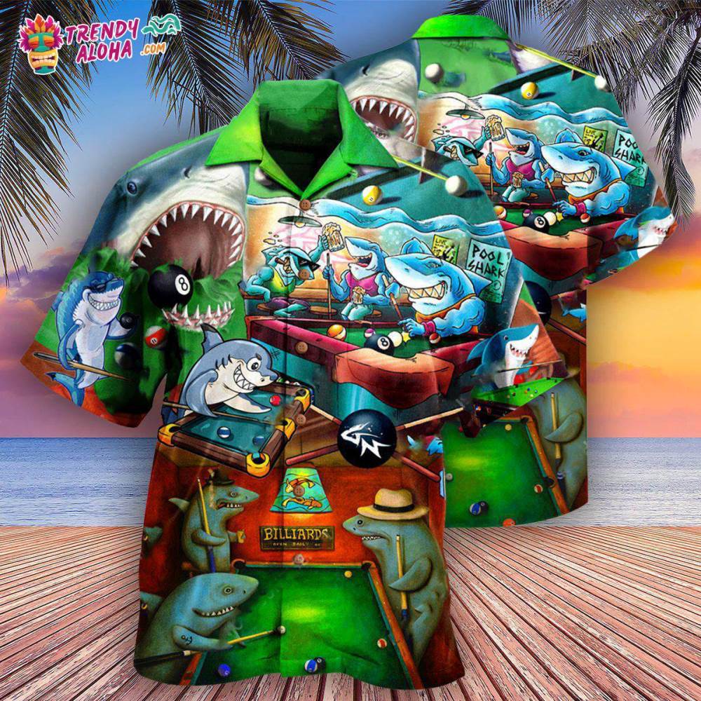 Shark Pool Hawaiian Shirt – Trendy Aloha