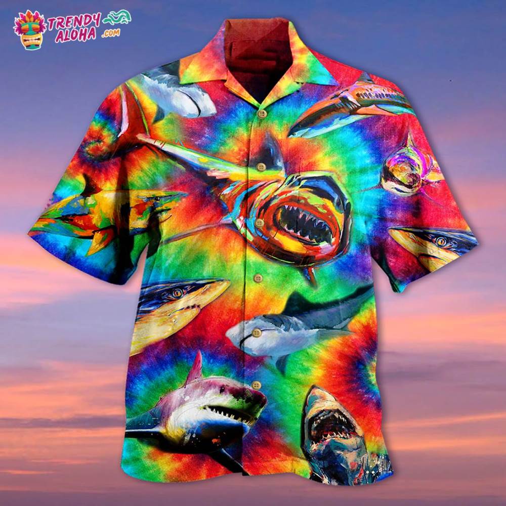 Rainbow Hawaiian Shirt Trendy Aloha
