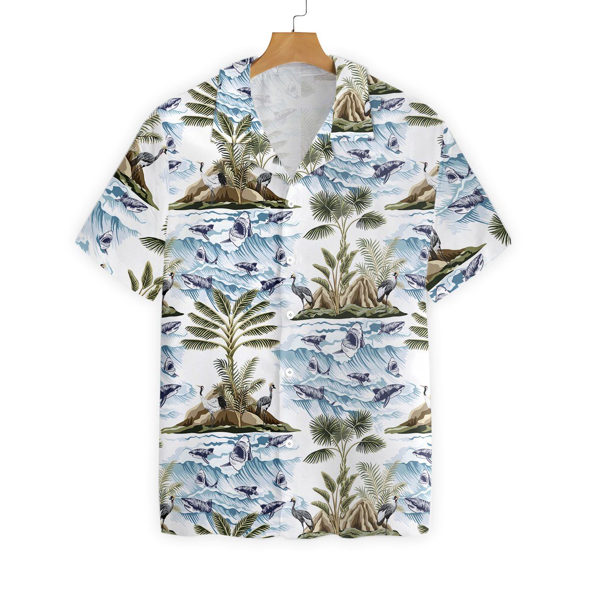 Shark Reef Retreat: Hawaiian Shirt for Shark Enthusiasts Shark Reef Retreat: Hawaiian Shirt for Shark Enthusiasts