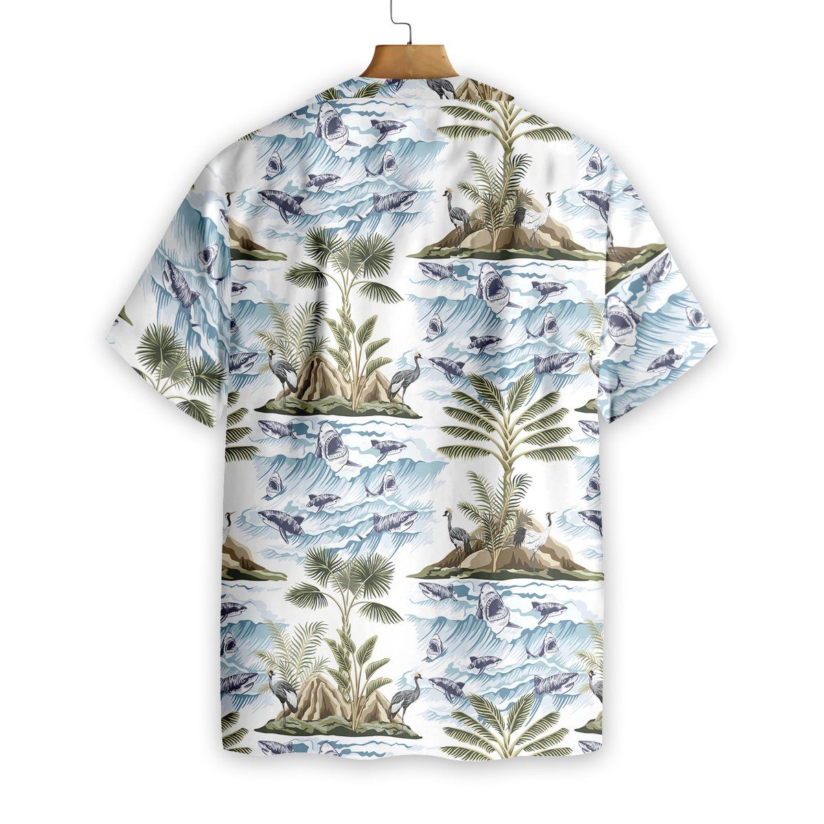 Shark Reef Retreat: Hawaiian Shirt for Shark Enthusiasts