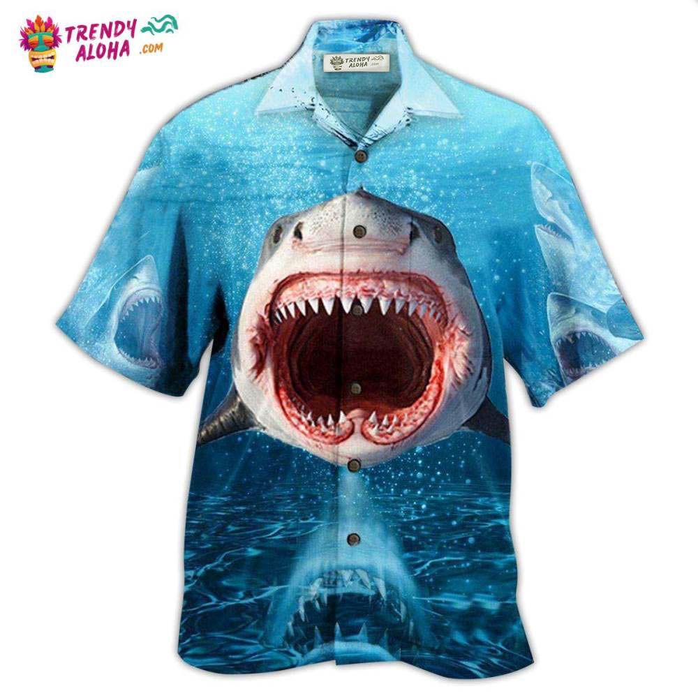Shark Show Your Teeth Hawaiian Shirt – Trendy Aloha Shark Show Your Teeth Hawaiian Shirt – Trendy Aloha