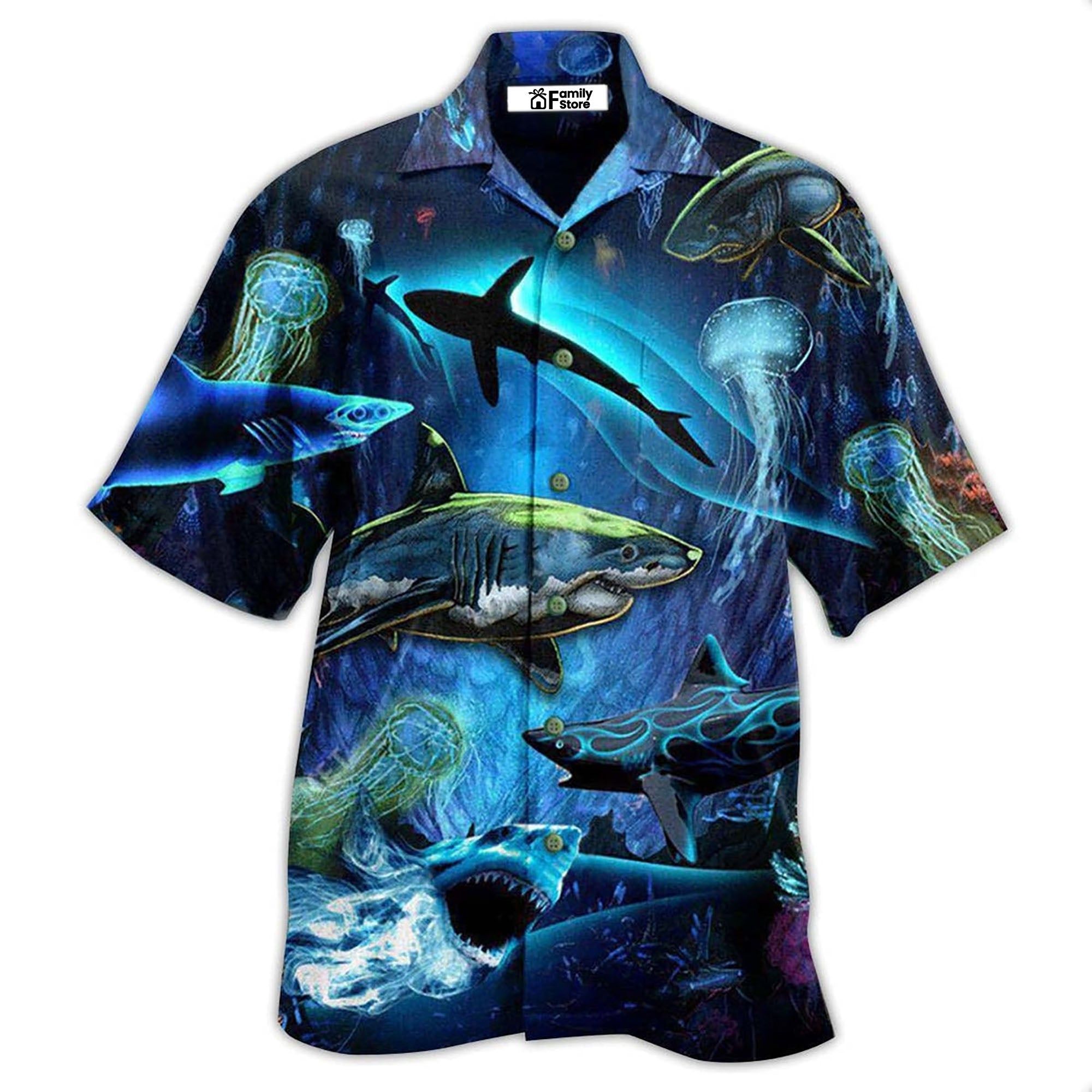 Shark Special In The Deep Ocean Hawaiian Shirt Shark Special In The Deep Ocean Hawaiian Shirt