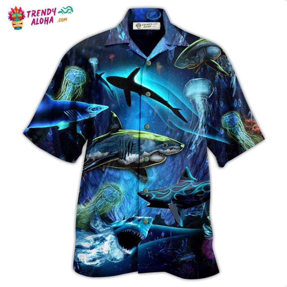 Shark Special In The Deep Ocean Hawaiian Shirt – Trendy Aloha Shark Special In The Deep Ocean Hawaiian Shirt – Trendy Aloha