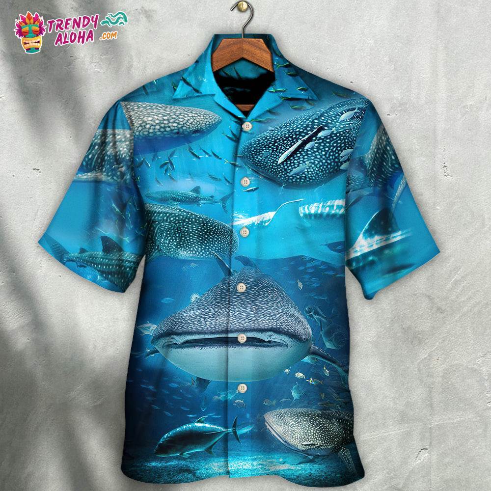 Shark – Swim With Whale Sharks Hawaiian Shirt – Trendy Aloha