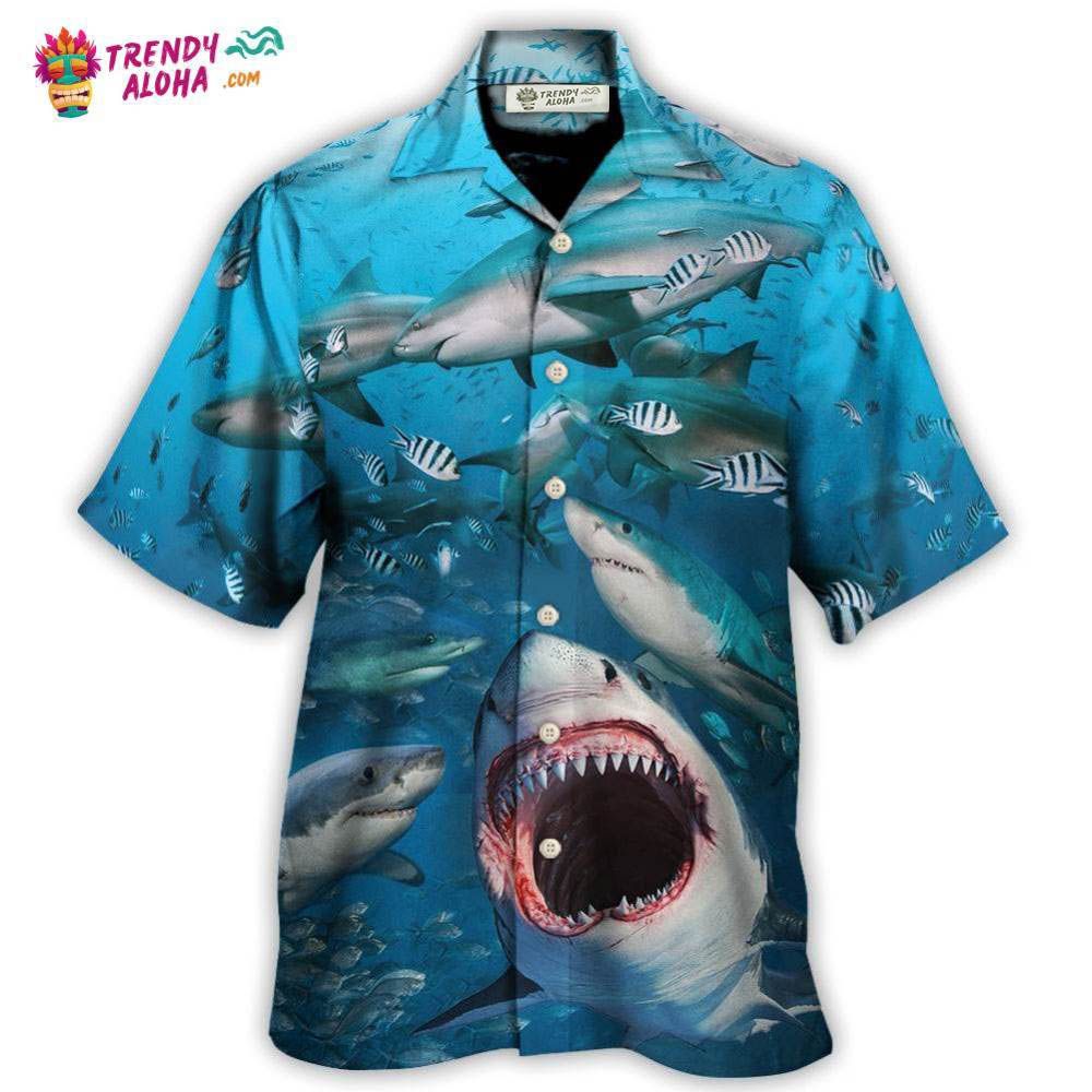 Shark That Hunt In Packs Hawaiian Shirt – Trendy Aloha