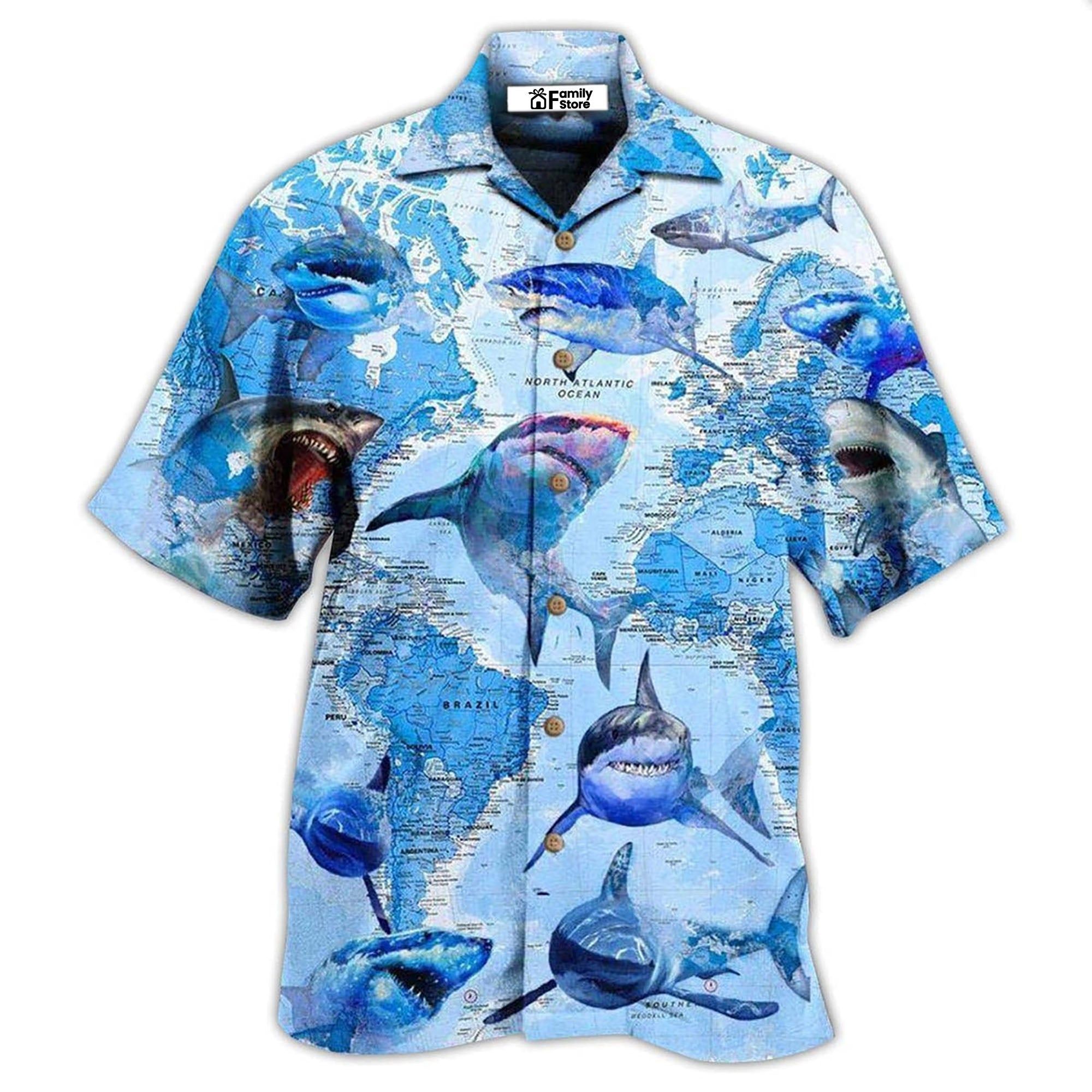 Shark The Great White Sharks World Hawaiian Shirt Shark The Great White Sharks World Hawaiian Shirt