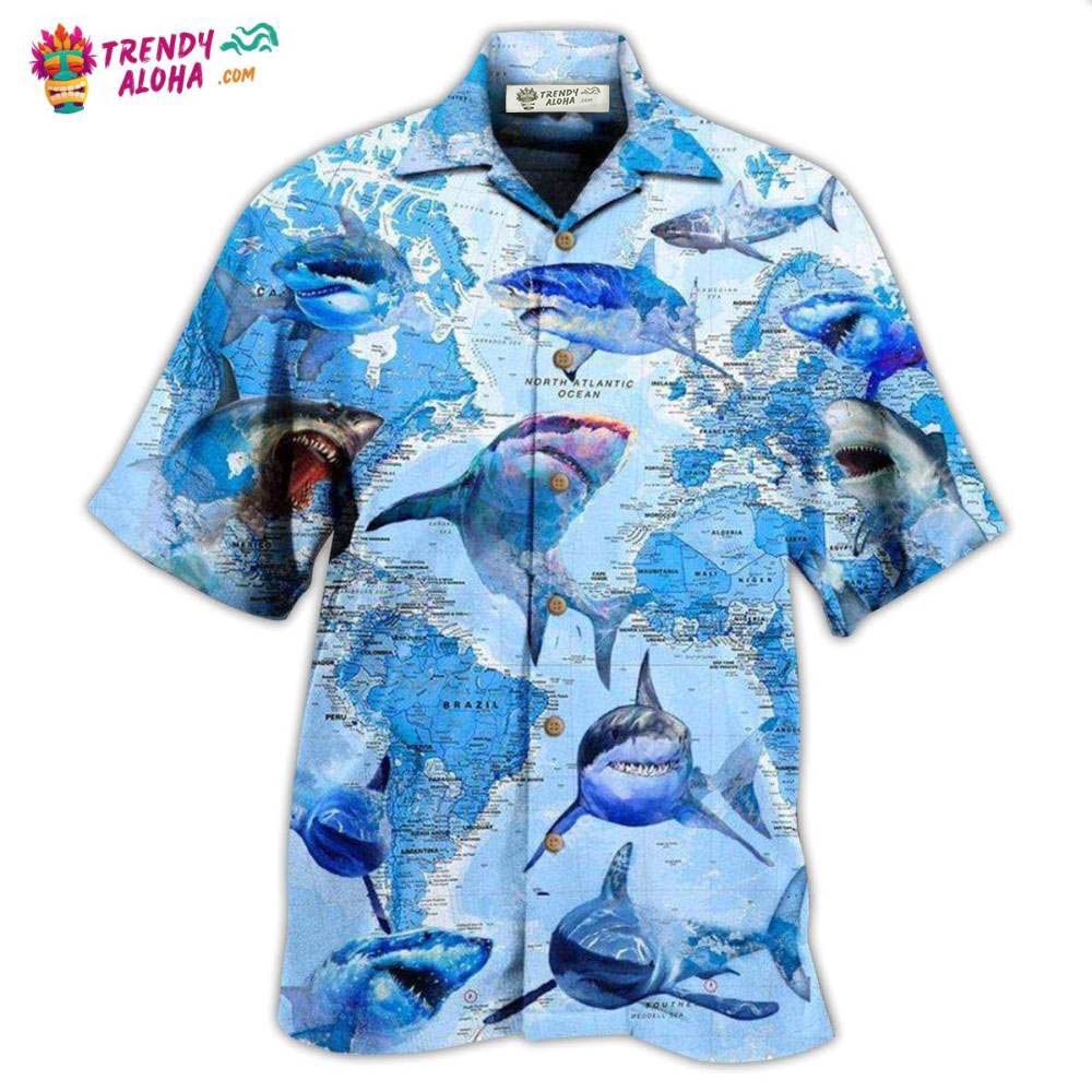 Shark The Great White Sharks World Hawaiian Shirt – Trendy Aloha Shark The Great White Sharks World Hawaiian Shirt – Trendy Aloha