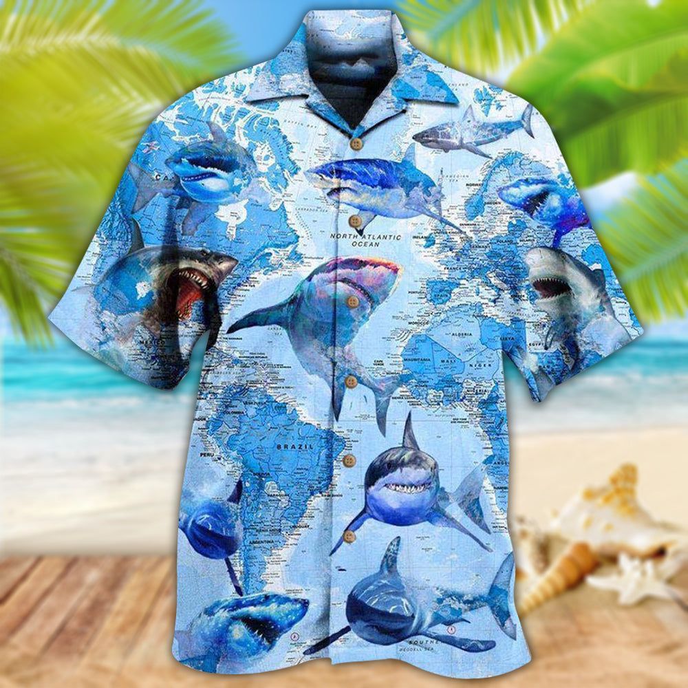 Shark The Great White Sharks World Hawaiian Shirt