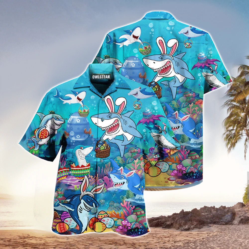 Shark Trendy Hawaiian Shirt, Shark Lover Aloha Shirt For