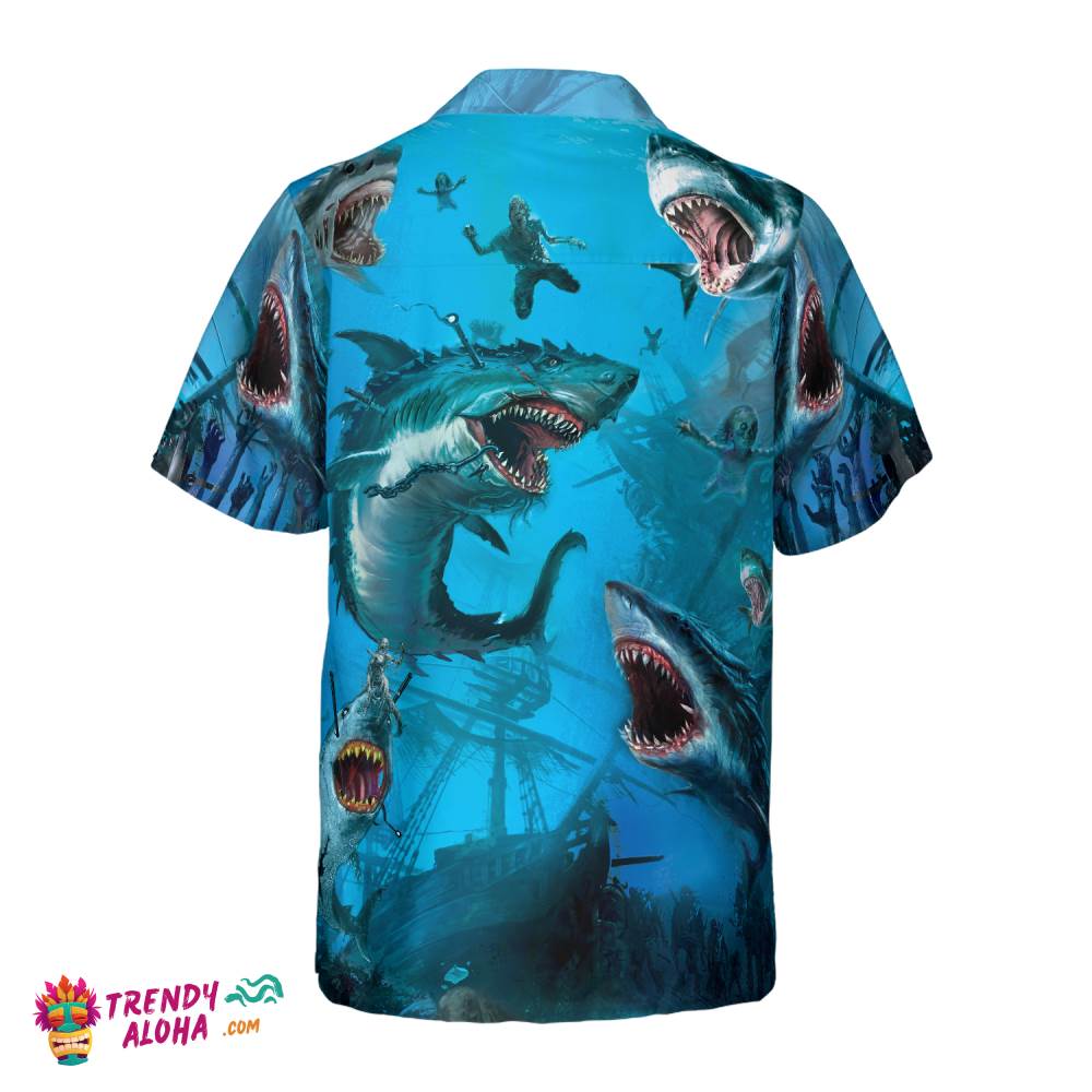 Shark Under The Sea Hawaiian Shirt