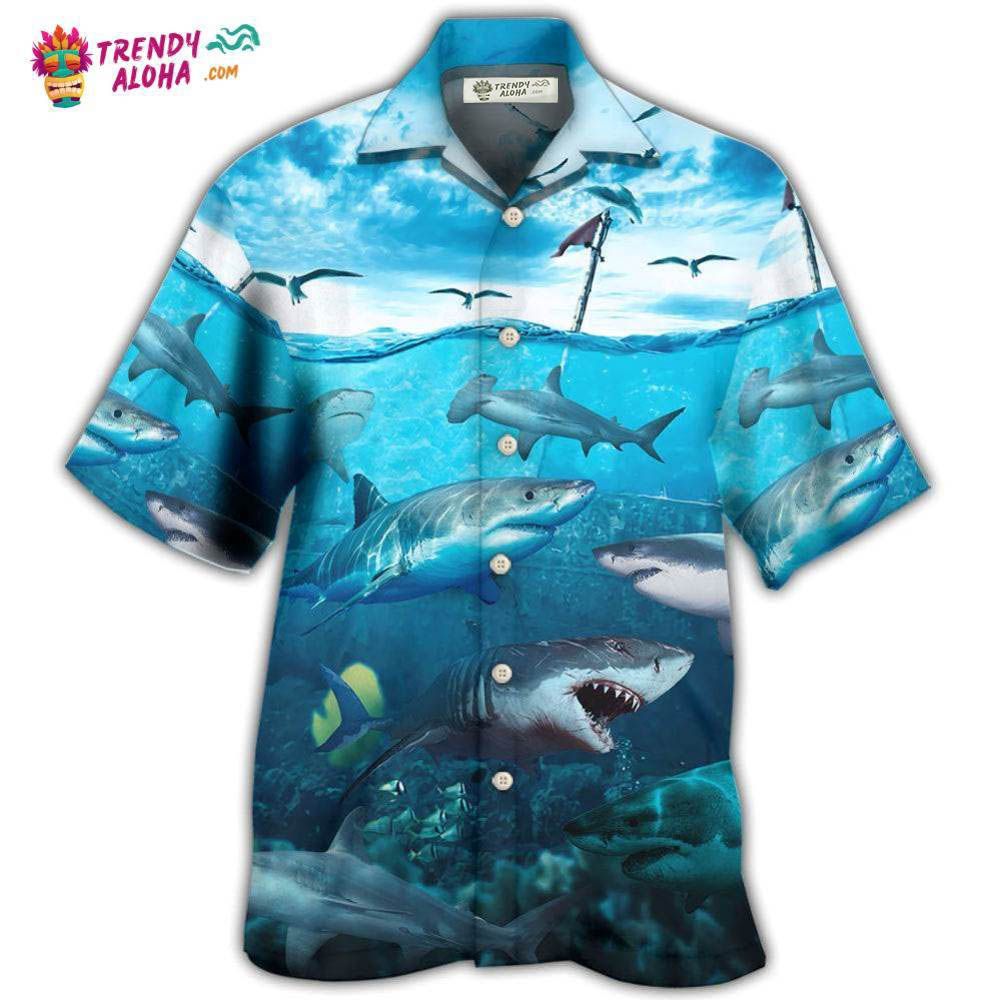 Shark Undersea Darkness Art Hawaiian Shirt – Trendy Aloha Shark Undersea Darkness Art Hawaiian Shirt – Trendy Aloha
