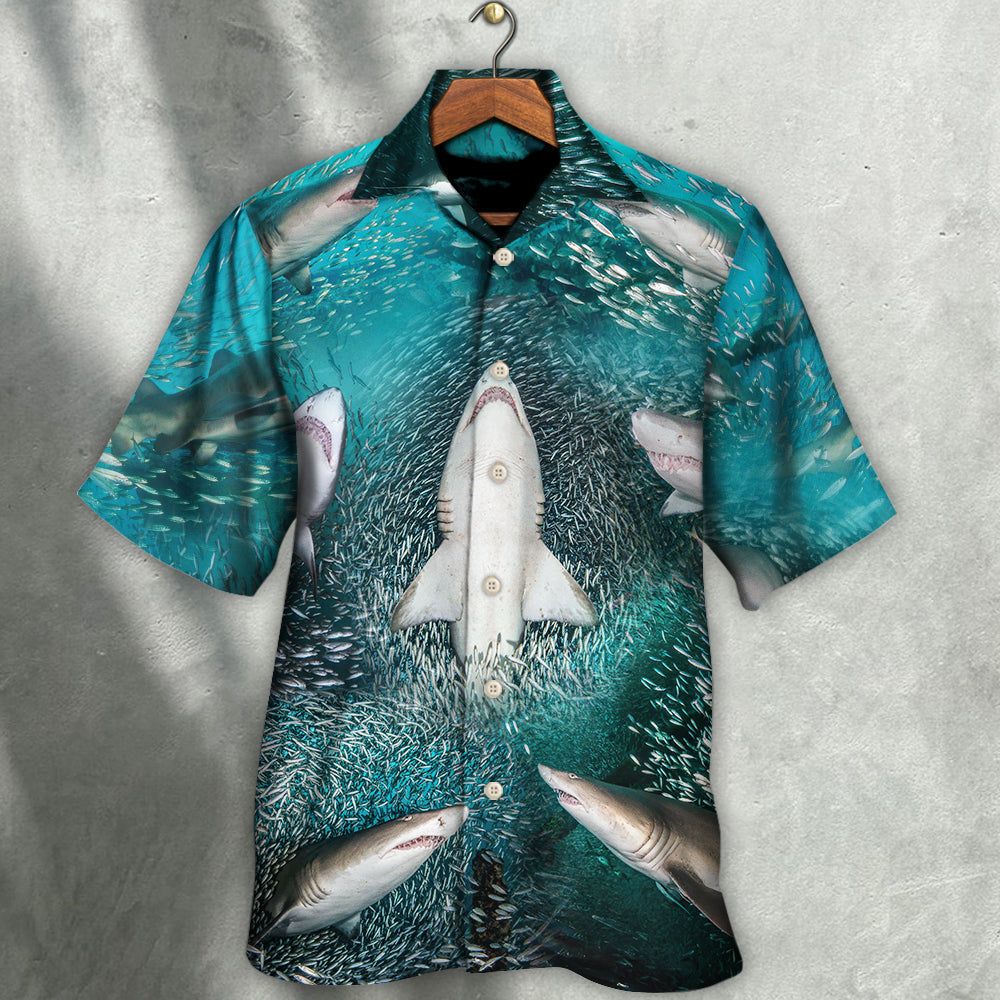 Shark’s Buffet Thousands Of Sardines Hawaiian Shirt