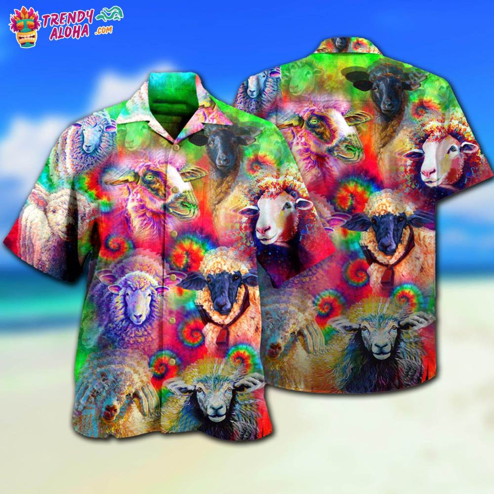 Sheep Animals Colorful Sheeps Hawaiian Shirt – Trendy Aloha