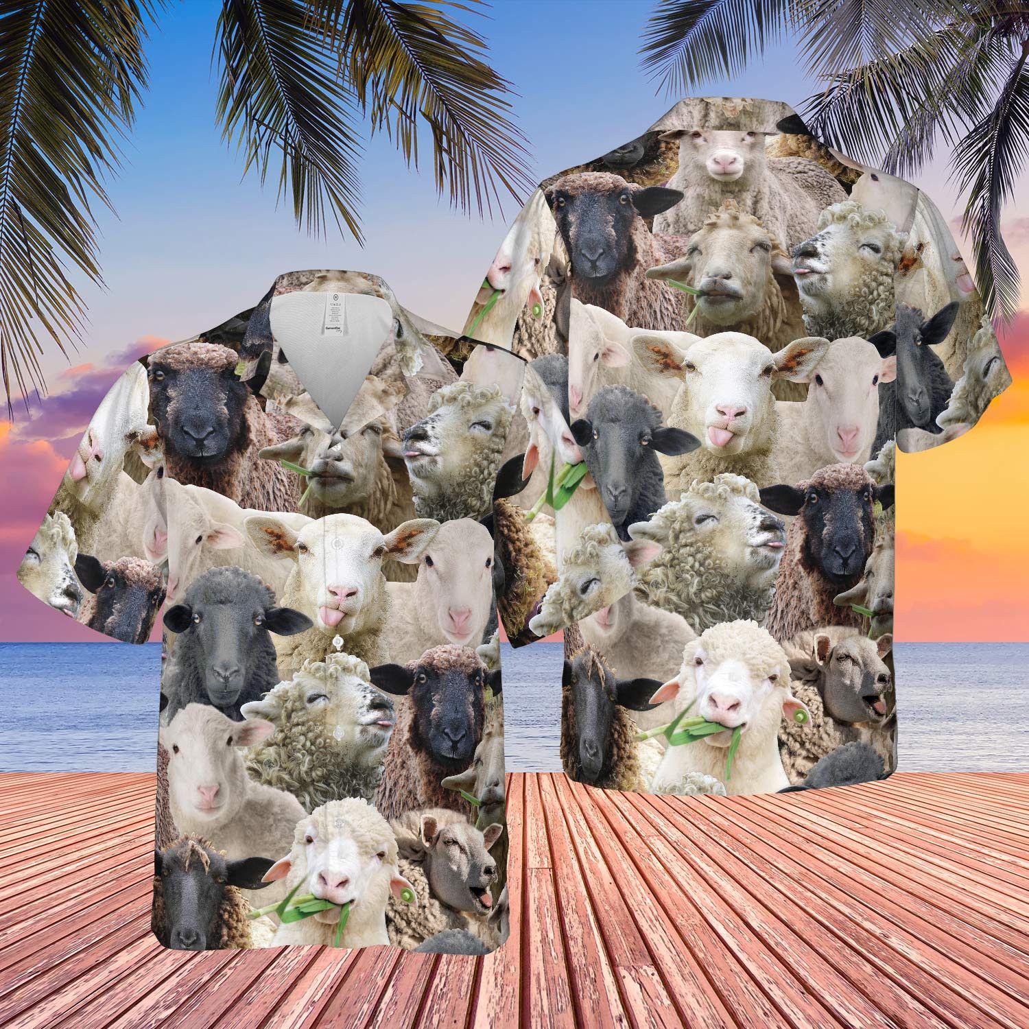 Sheep Herd 3D Hawaiian Shirt Ready For A Beach Adventure