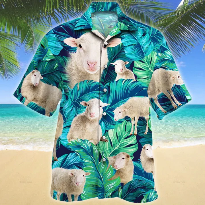 Sheep Lovers Trendy Hawaiian Shirt, Animal Trendy Hawaiian Shirt Men, Women, Short Sleeve Hawaiian Aloha Shirt Sheep Lovers Trendy Hawaiian Shirt, Animal Trendy Hawaiian Shirt Men, Women, Short Sleeve Hawaiian Aloha Shirt