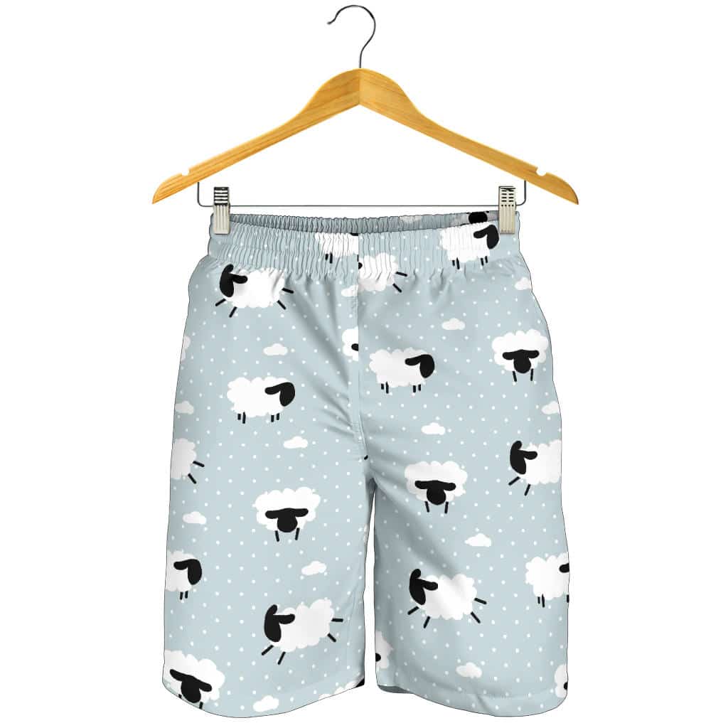 Sheep Polka Dot Cloud Pattern For Men Women Kid Shorts