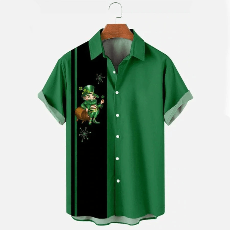 Shenanigans St. Patrick’s Day Clover Trendy Hawaiian Shirt, Lucky Patrick’s Day, Irish Trendy Hawaiian Shirt
