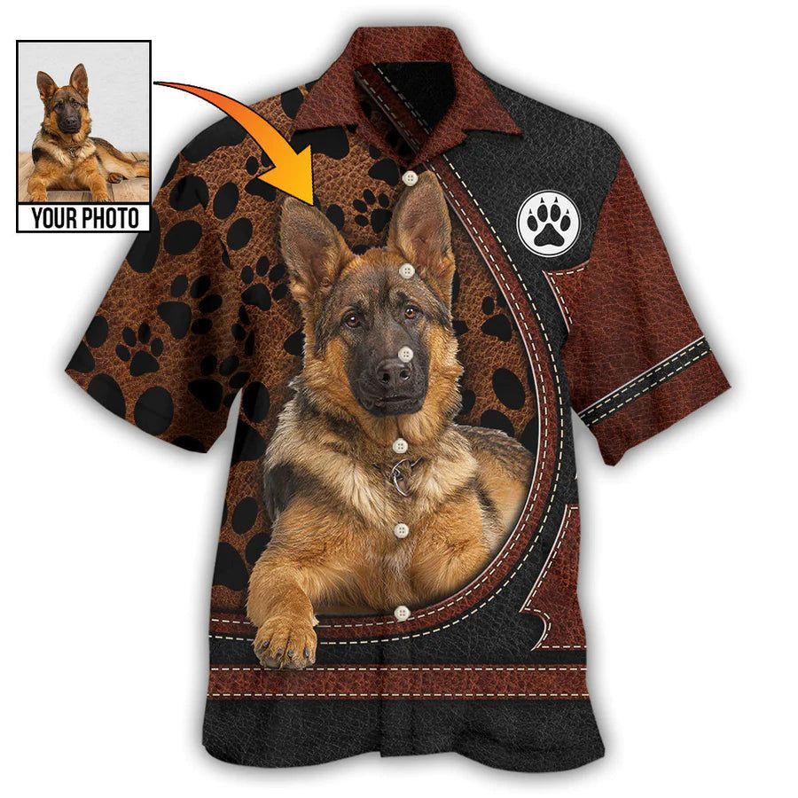 Shepherd Strut: Customized German Shepherd Hawaiian Shirt Shepherd Strut: Customized German Shepherd Hawaiian Shirt