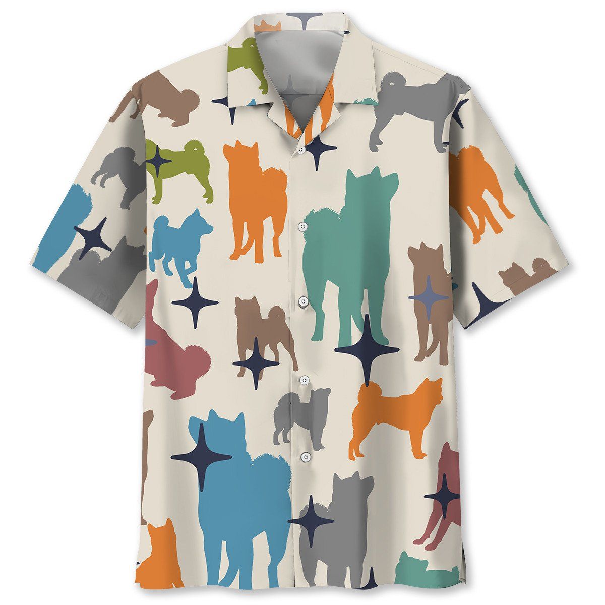 Shiba Inu Color Trendy Hawaiian Shirt